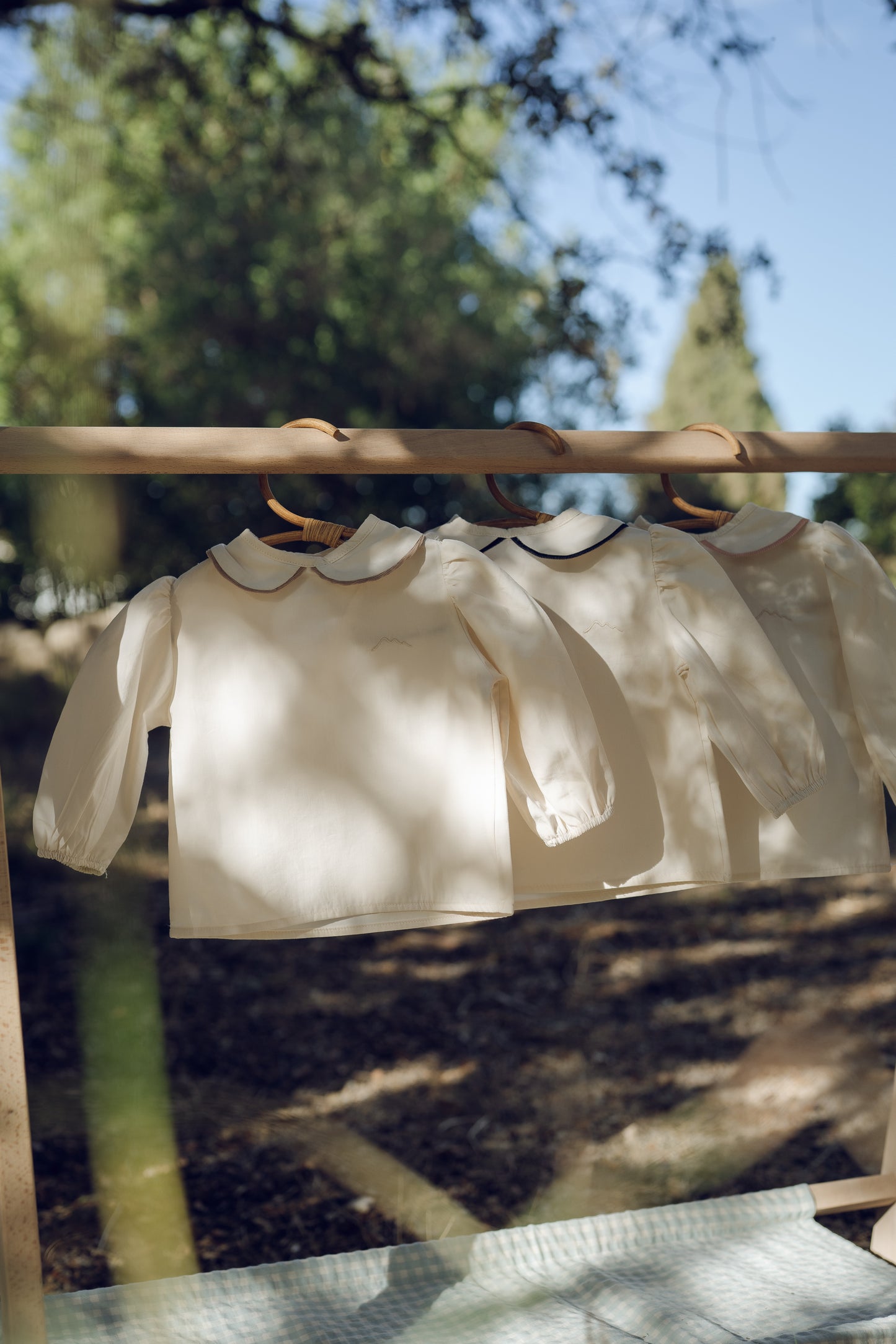 Blusa Infantil de Cuello bebé 3 colores en Algodón Orgánico- Colección Orígenes