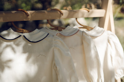 Blusa Infantil de Cuello bebé 3 colores en Algodón Orgánico- Colección Orígenes