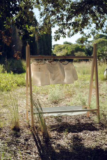 Blusa Infantil de Cuello bebé 3 colores en Algodón Orgánico- Colección Orígenes