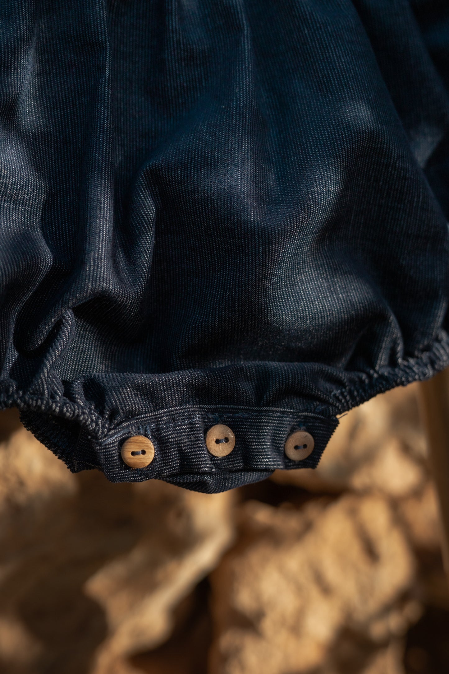 Pelele pana azul marino cuello cuadros- Colección Orígenes