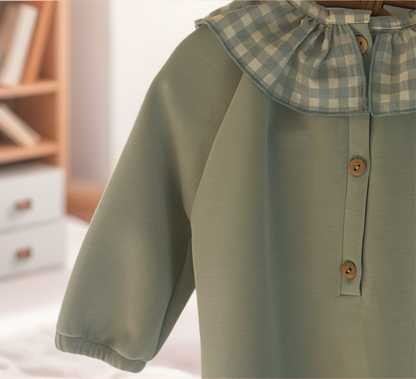 Pelele de felpa perchada con tacto suave- Colección Orígenes